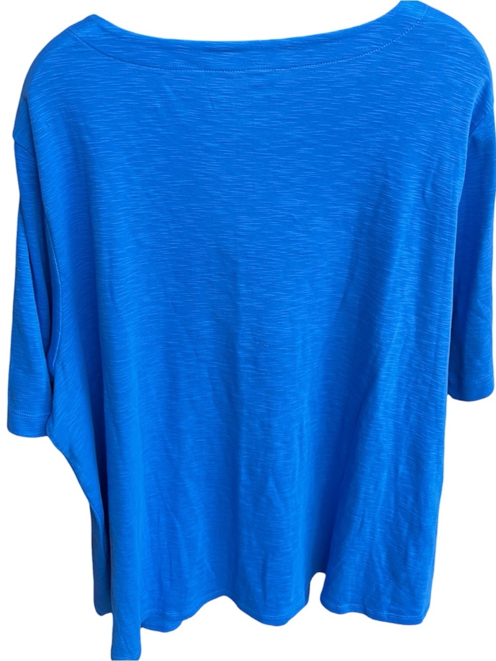 J. Jill NEW Pima Slub Elbow-Sleeve Tee - Bright Blue 4X - Picture 4 of 8